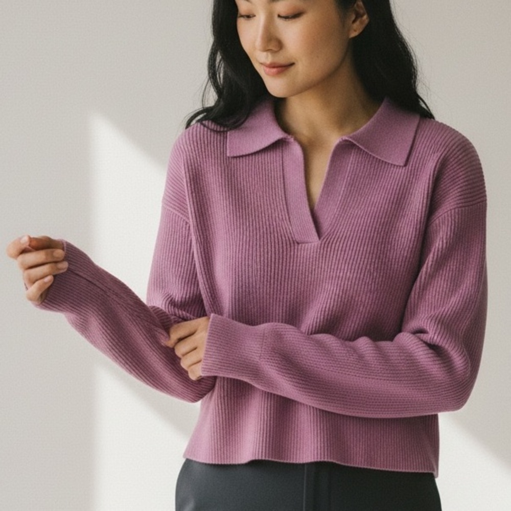 Lululemon Purple Merino Wool Blend‎ Sweater